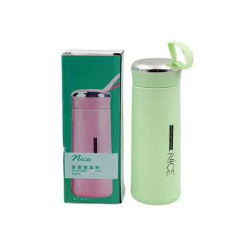 Water Bottle 400ml Leak Proof Glass Water Bottle With Daily Water Intake For Gym And Children Nice Bottle (1 Pc  Light Green Color) Wukusy