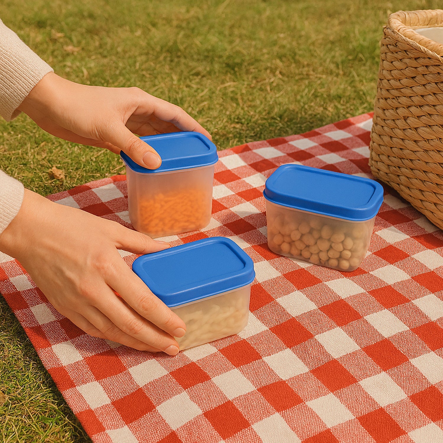 Apex Glory Plastic Storage Container Box Set (4 Pc) Wukusy