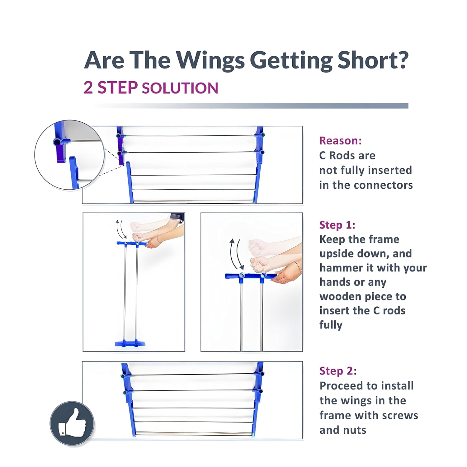Foldable Stainless Steel Clothes Drying Stand Rack Wukusy