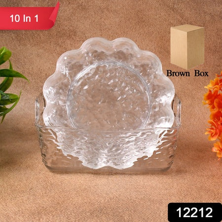 Plastic Household Flower Design Plates Dinner Plates Dish Tray (10 Pcs Set) Wukusy
