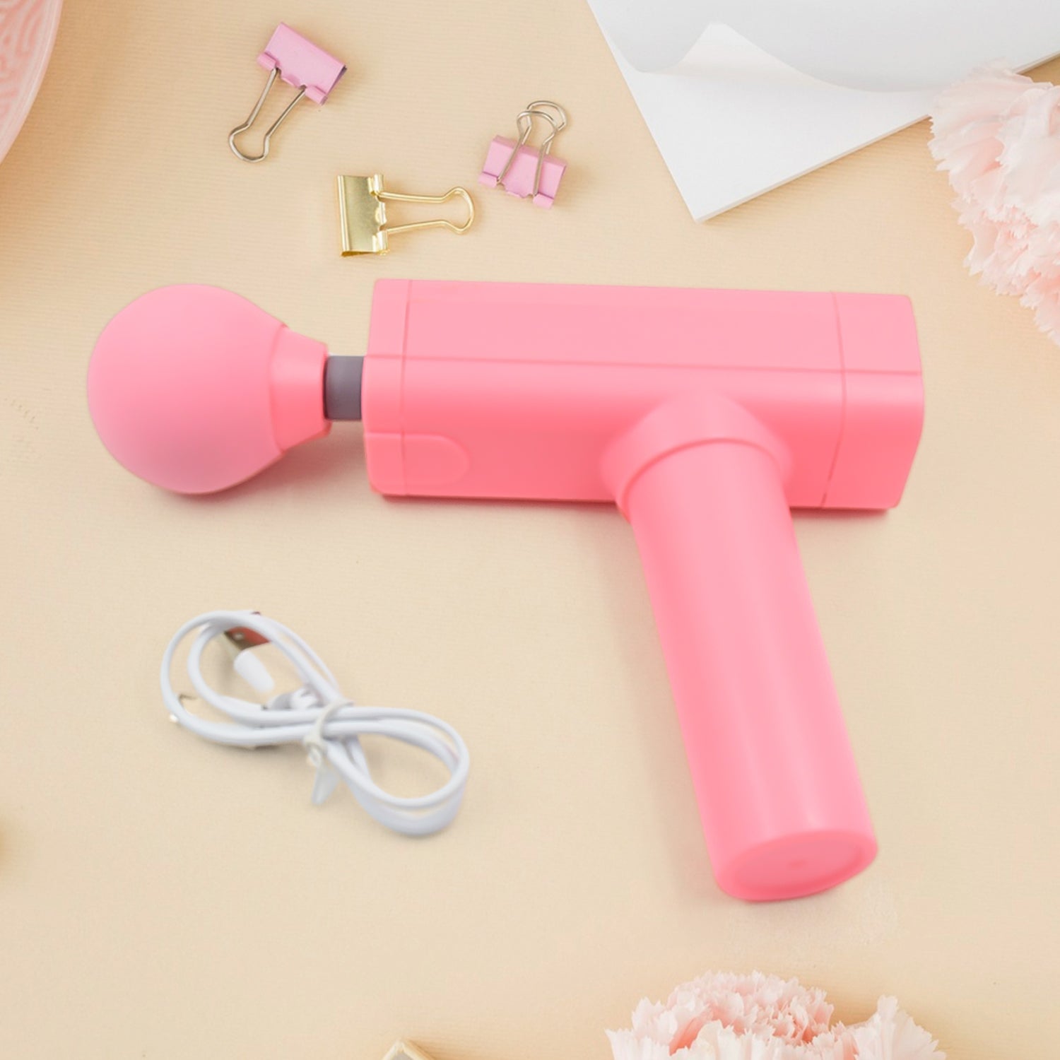 Massage Gun Deep Relax Powerful Muscle Massager Usb Chargeable (1 Pc) Wukusy