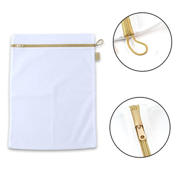 6459 Large Mesh Laundry Bags For Delicates With Premium Zipper Travel Storage Organize Bag Clothing Washing Bags For Laundry Blouse Bra Hosiery Stocking Underwear Lingerie (1 Pc) Wukusy