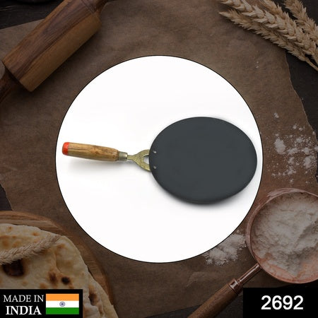 2692 Wooden Handle Roti Tawa Used In All Household And Kitchen Purposes For Making Rotis And Parathas Etc. Wukusy