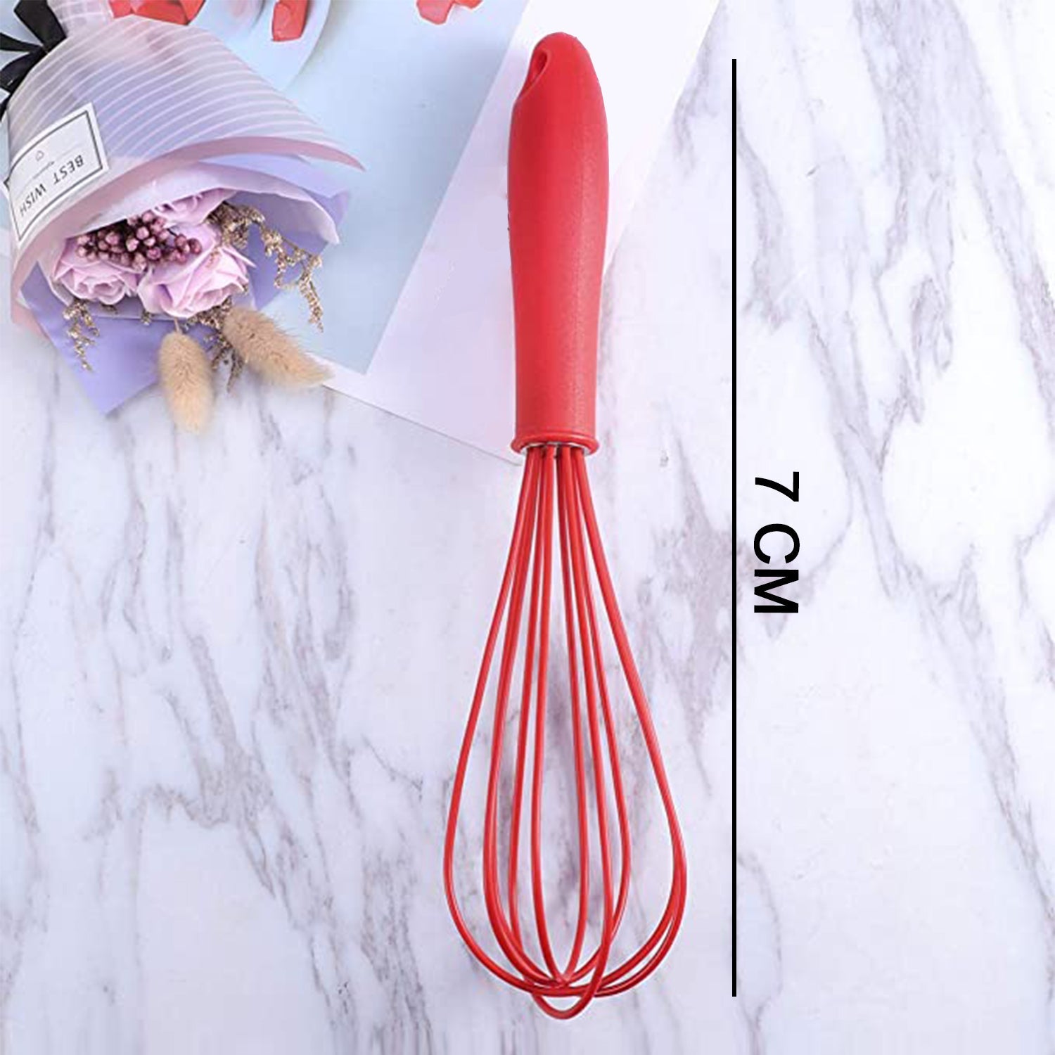 2930 Manual Whisk Mixer Silicone Whisk Cream Whisk Flour Mixer Rotary Egg Mixer Kitchen Baking Tool. Wukusy