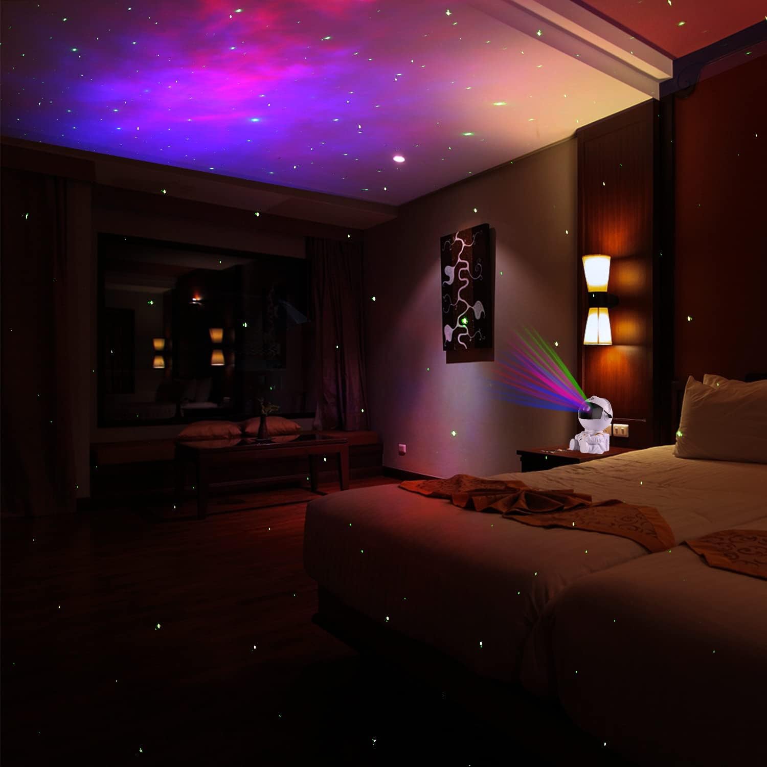 Astronaut Film Projector Night Light  360° Rotating Galaxy Star Nebula Lamp with 12 Patterns & Adjustable Brightness | Kids Bedroom, Party & Home Décor | #Astronaut projector, #galaxy projector lamp Wukusy