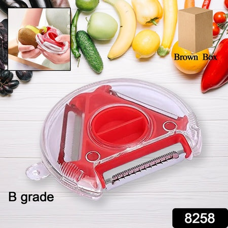 82583 In 1 Multi Function Three Use Rotary Hanging Round Planer Peeler And Cutter Vegetable Slicer Kitchen Tools Kitchen Gadgets (B Grade) Wukusy