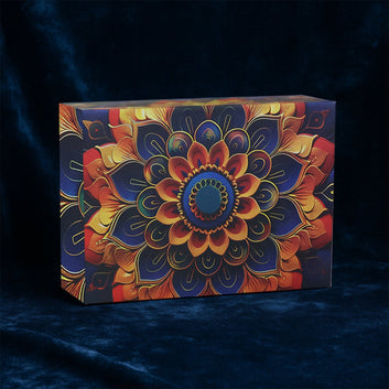 Effete Rose Almonds Gift Hamper Golden With Bottle (2 Pc Set)