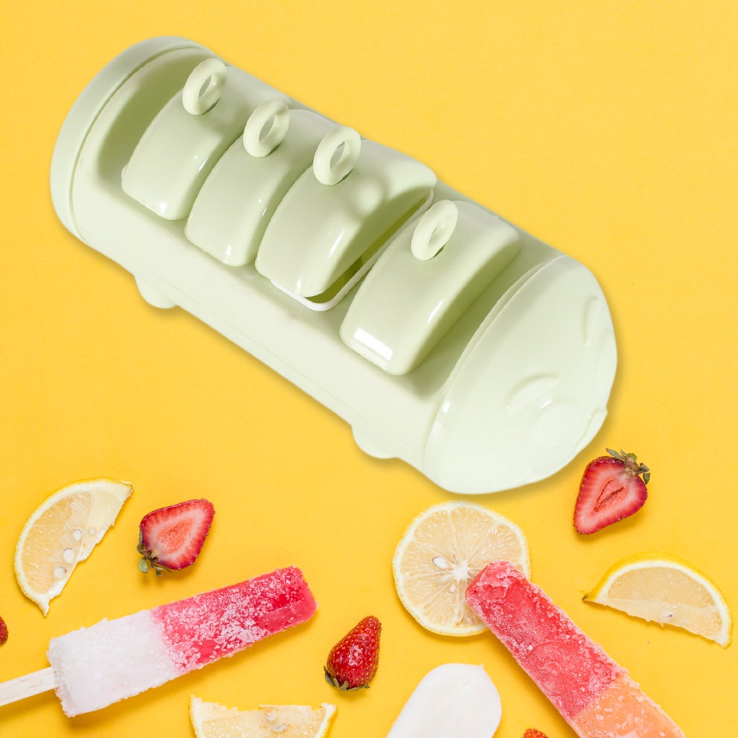 5596 Cartoon Shape Mold Ice Candy Popsicle Mold Ice Plastic Ice Candy Maker Kulfi Maker Molds Set With 4 Cups (1 Pc  Multicolor) Wukusy