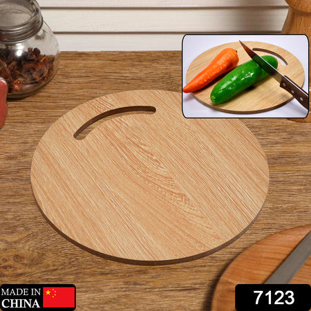 7123 Wooden Round Chopping Board  For Chopping Fruit  Vegetable Wukusy