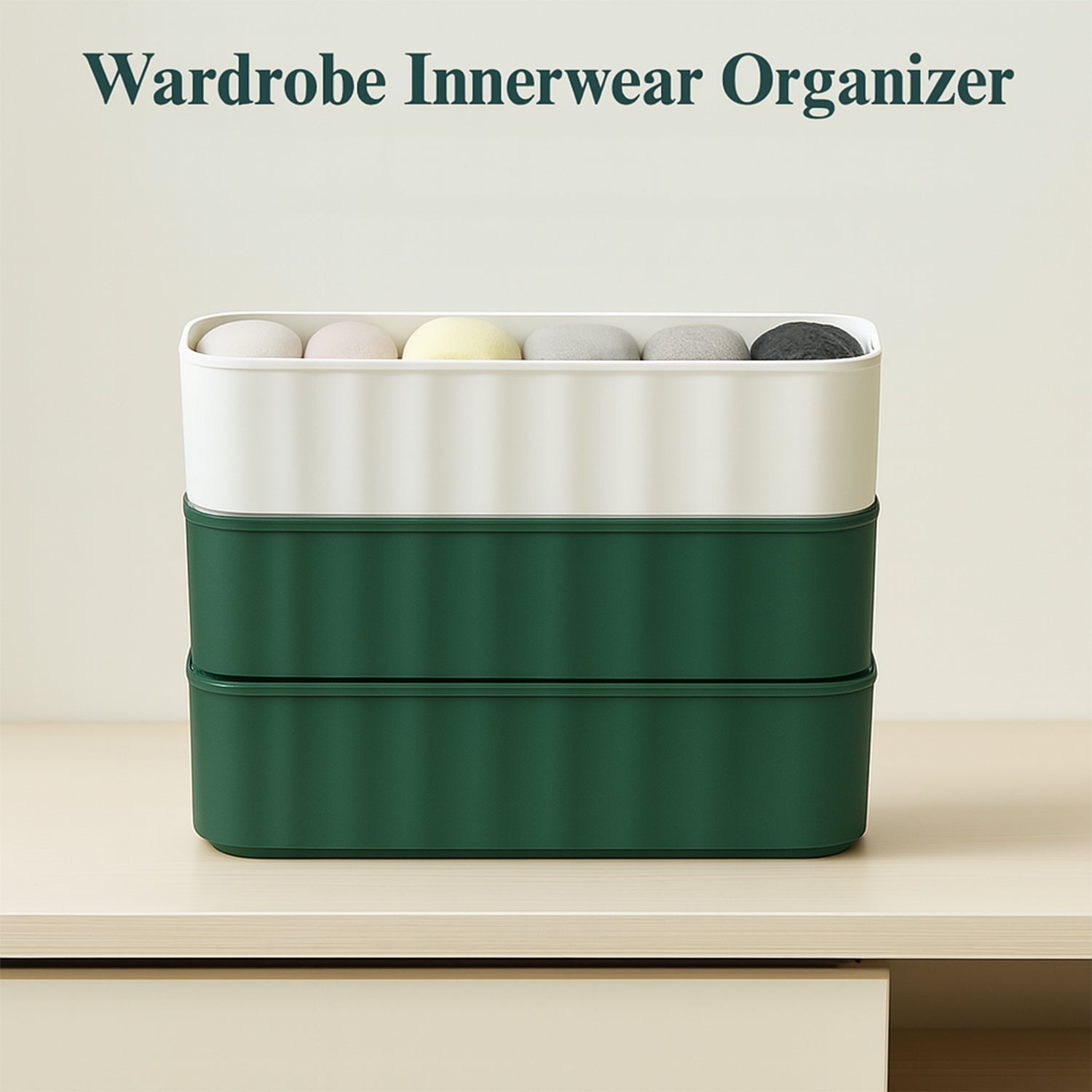 236 5-compartments Sockshandkerchiefunderwear Storage Box Socks Drawer Closet Organizer Storage Boxes (Pack Of 4) Wukusy