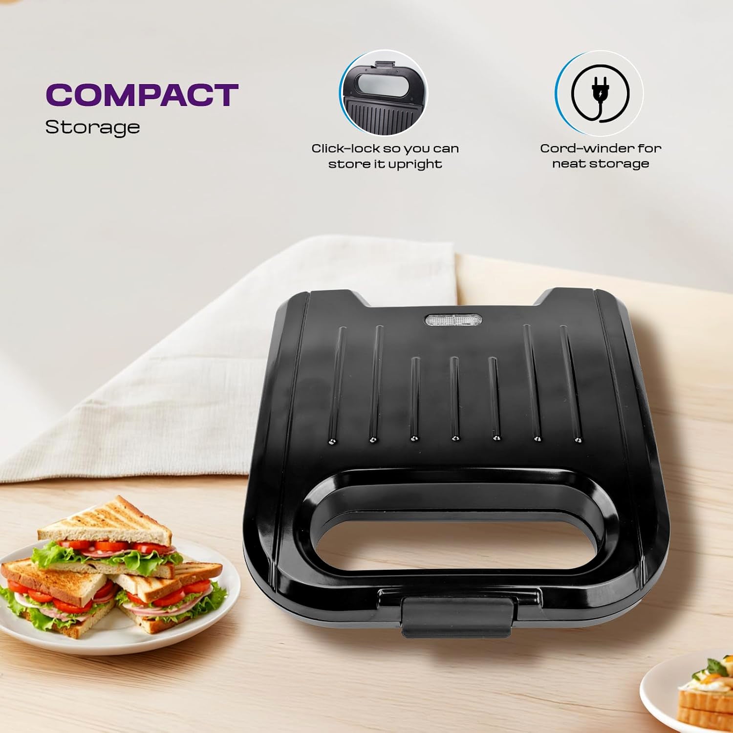 Orbit Sandwich Toaster Maker (800w  1 Pc) Wukusy