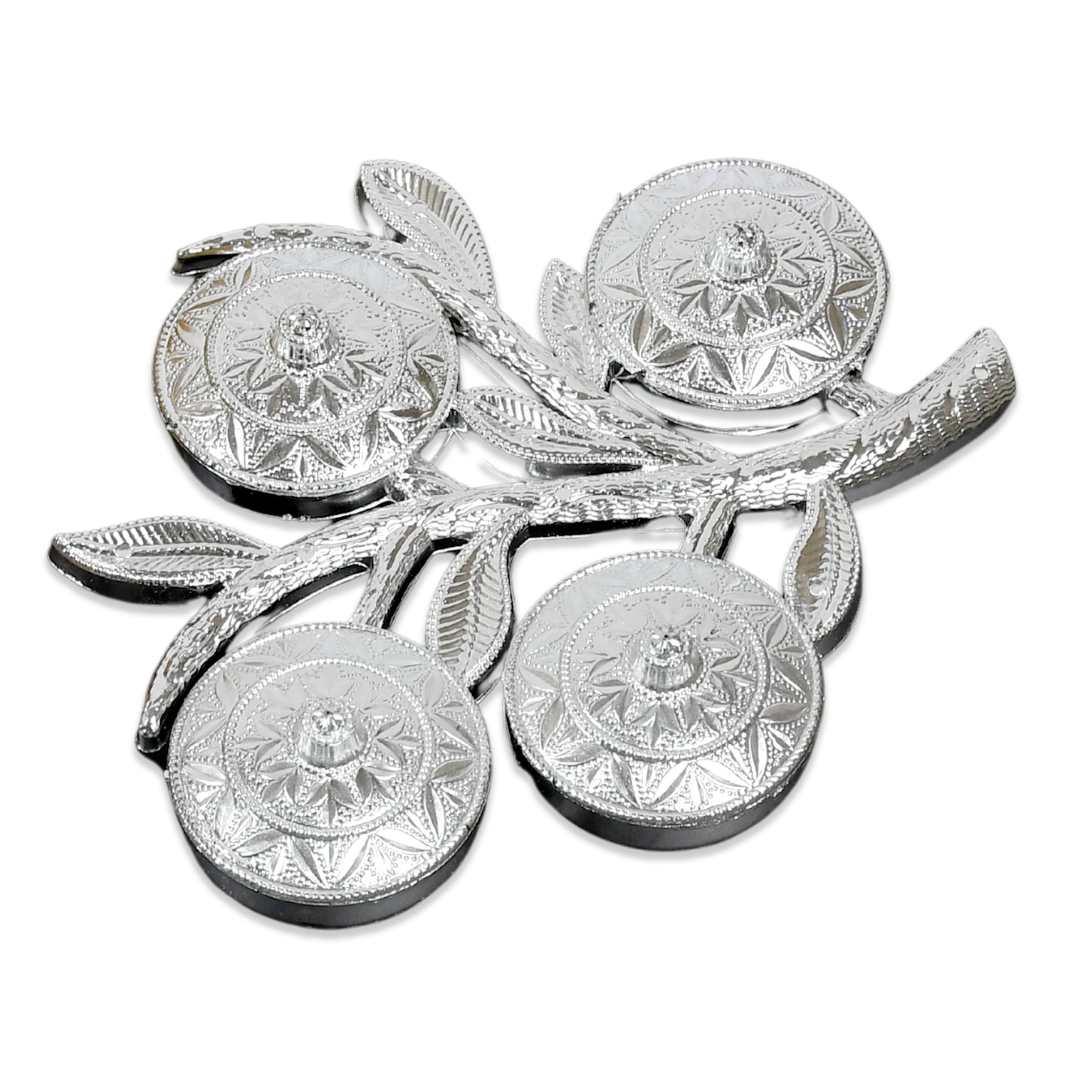 5283 Tree Shape 4 Compartment Mukhwas Dani Serving Tray For Home  Kitchen Use Wukusy