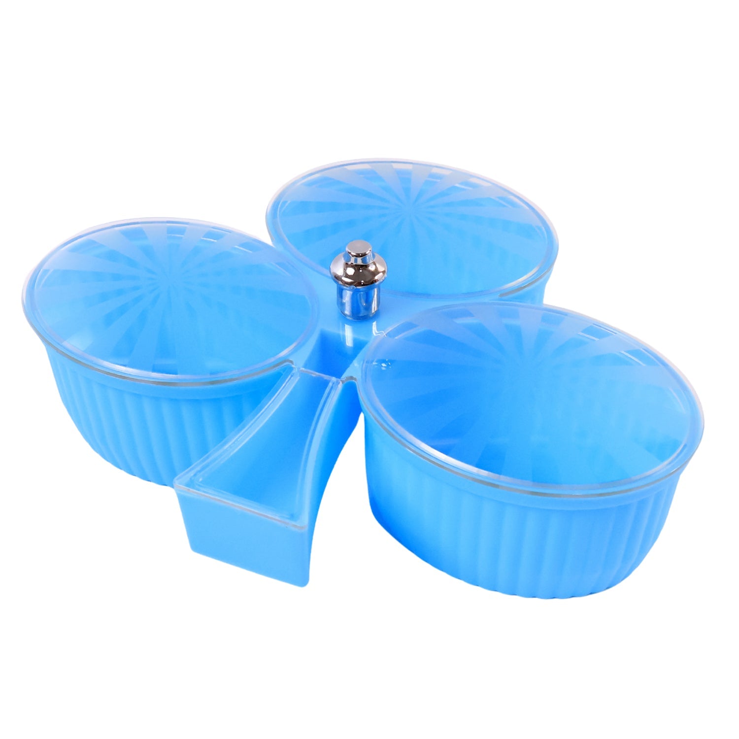 Premium 3-compartment Revolving Dry Fruit Box (1 Pc) Wukusy