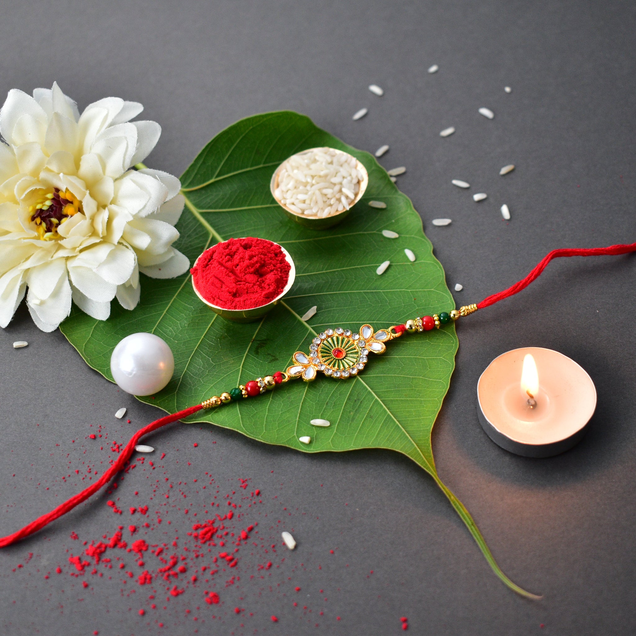 Traditional Floral Design Rakhi Wukusy