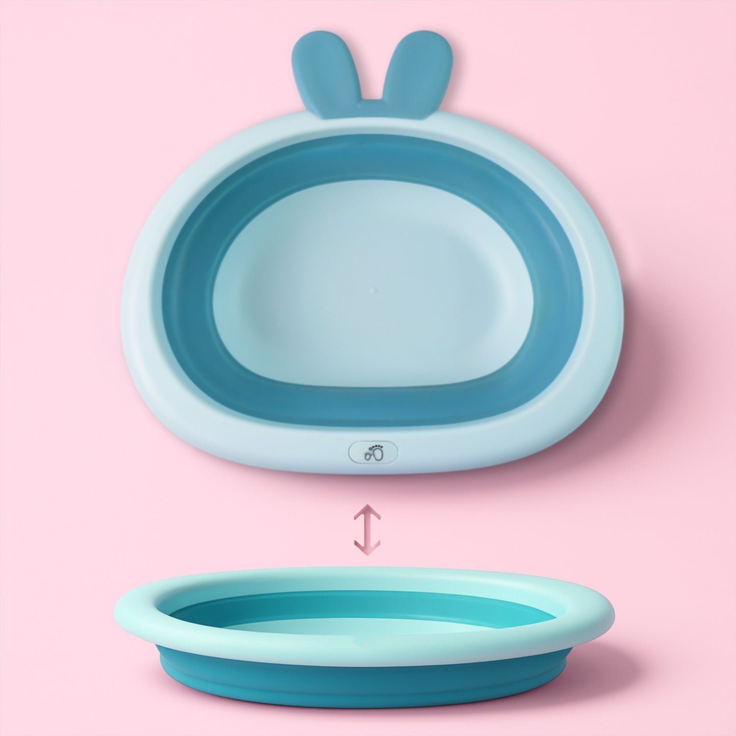 Foldable Multipurpose Collapsible Basin With Bunny Ear Handle Wukusy