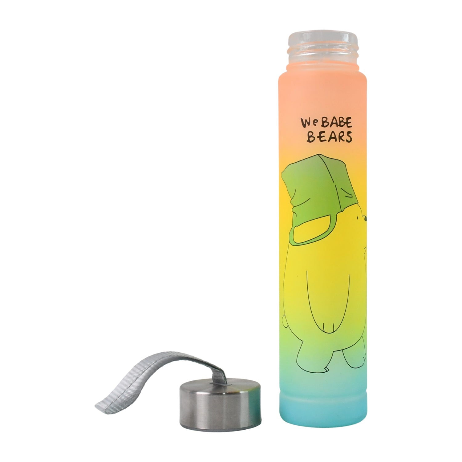 300 Ml Cute Cartoon Printed Plastic Water Bottle Wukusy