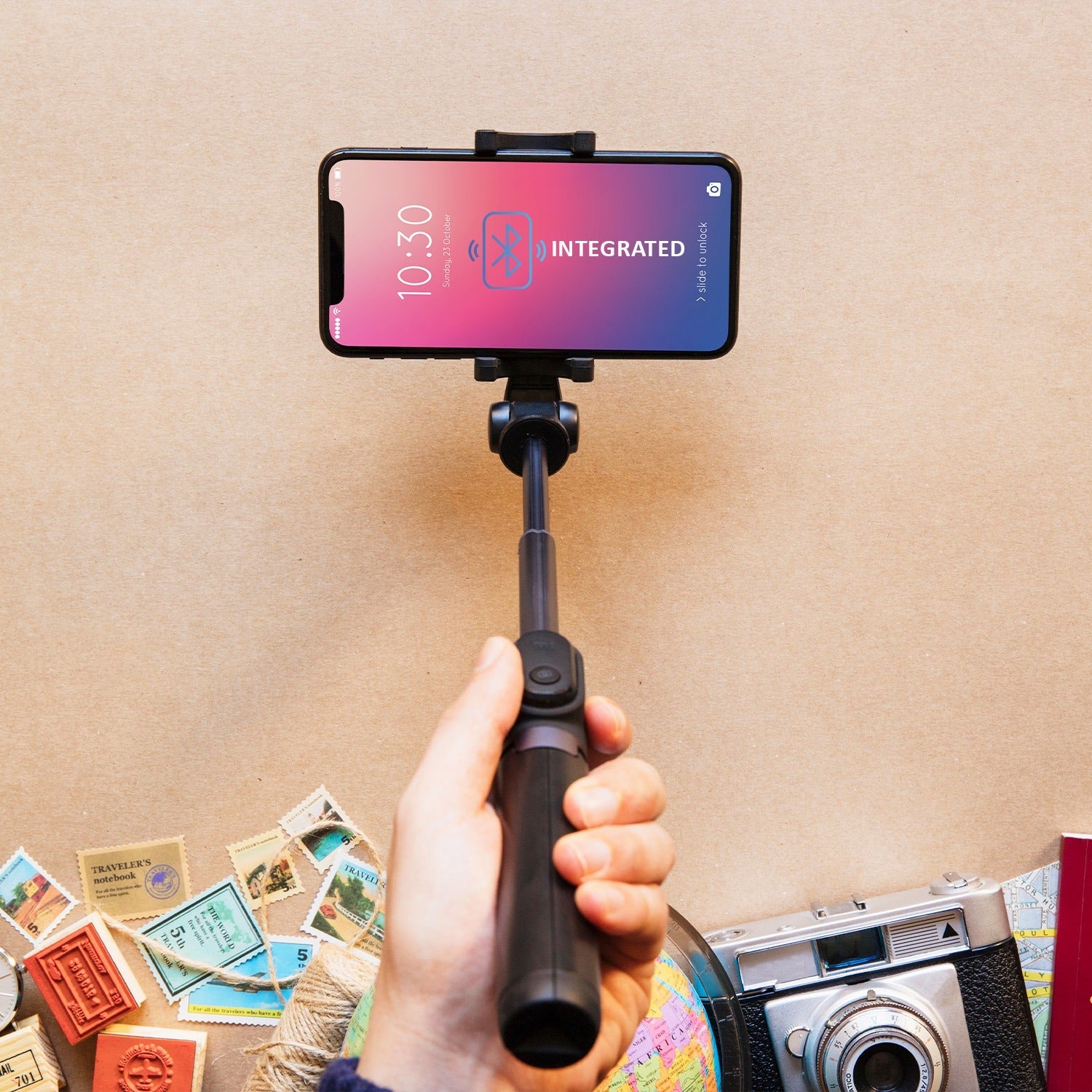 6401 Bluetooth Selfie Stick Portable Phone Tripod Stand For Mobile Wukusy