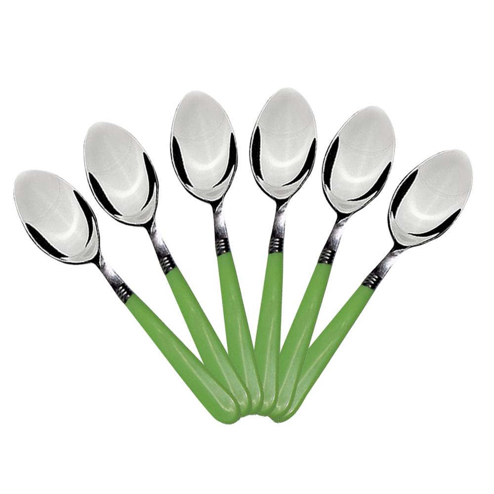 2269 Stainless Steel Spoon With Comfortable Grip Dining Spoon Set Of 6 Pcs Wukusy