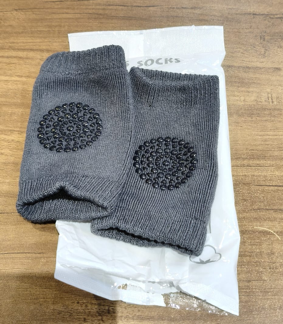 Dark Grey Toddler Wool Knit Leg Warmer (Knee Guard) Wukusy