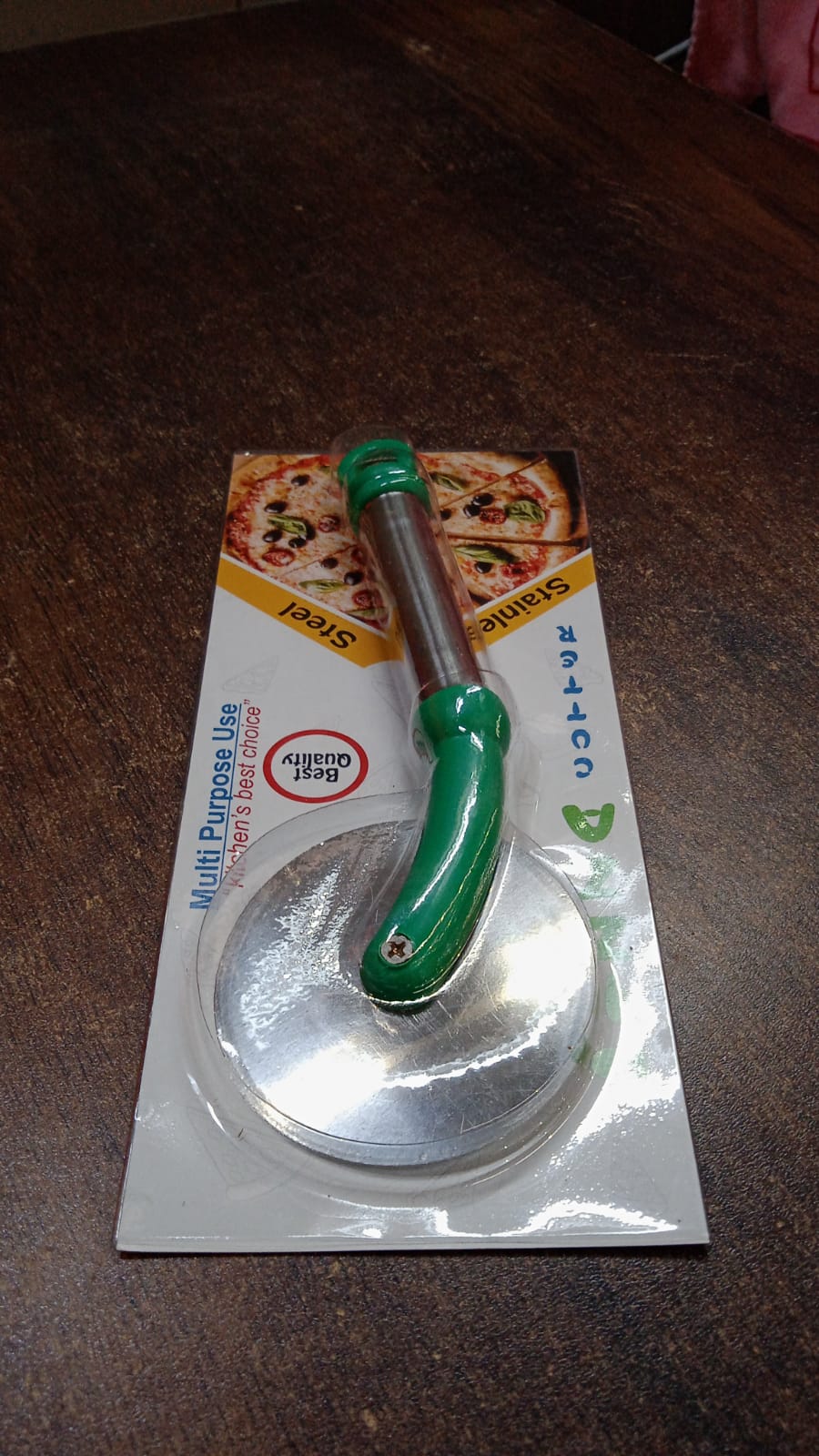 Kitchen Stainless Steel Wheel Pizza Cutter (1 Pc) Wukusy