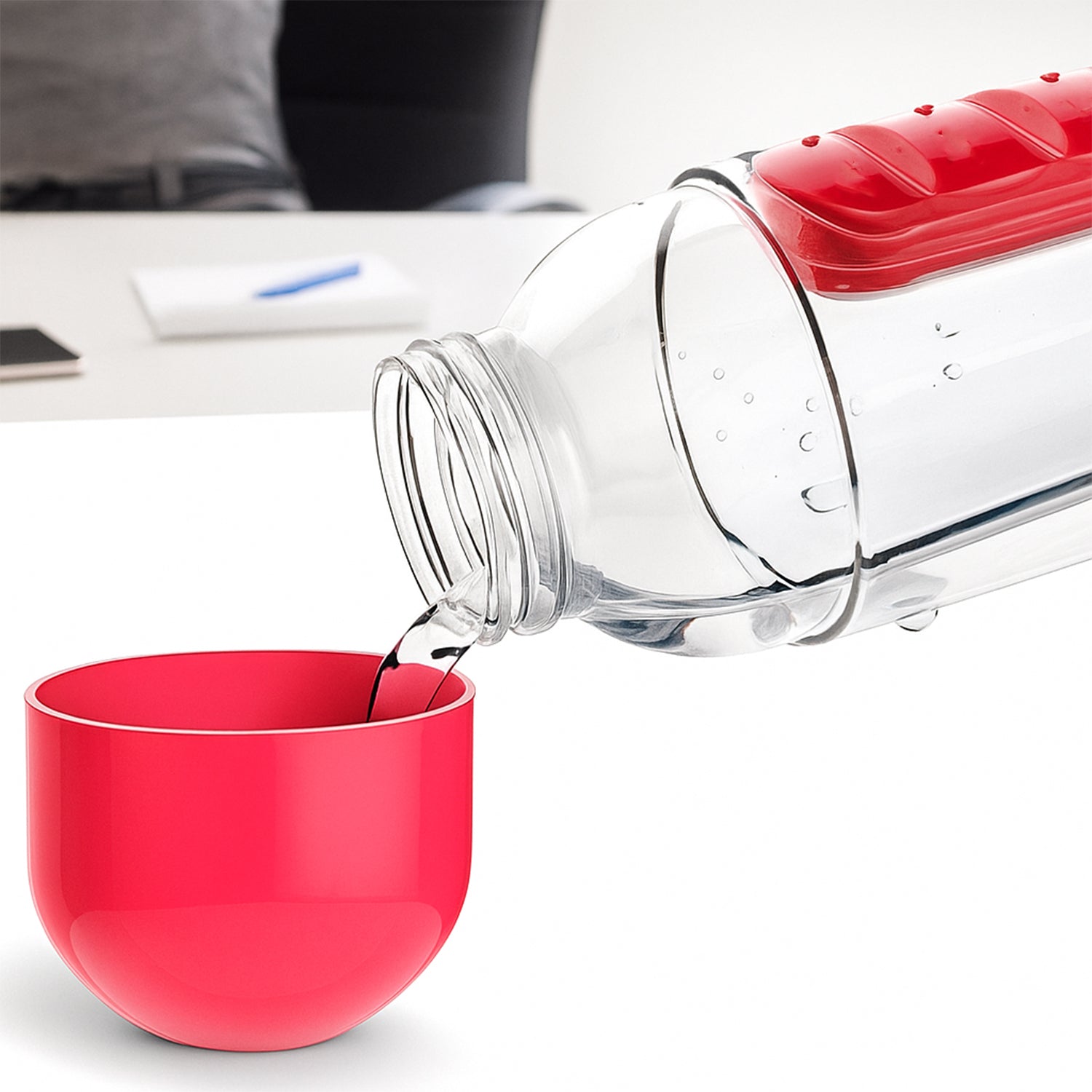 Water Bottle With Built-in 7-day Pill Organizer Approx 900ml (1 Pc) Wukusy