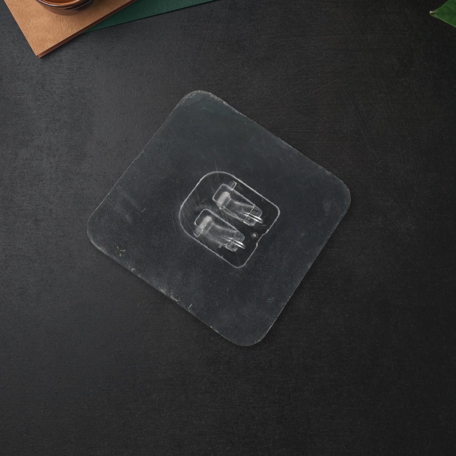 7430 Household Self Adhesive Wall Hooks Punch-free Wall-mounted Hook Seamless Transparent No Nails Drill Waterproof Hooks For Bathroom Kitchen Home (1 Pc) Wukusy