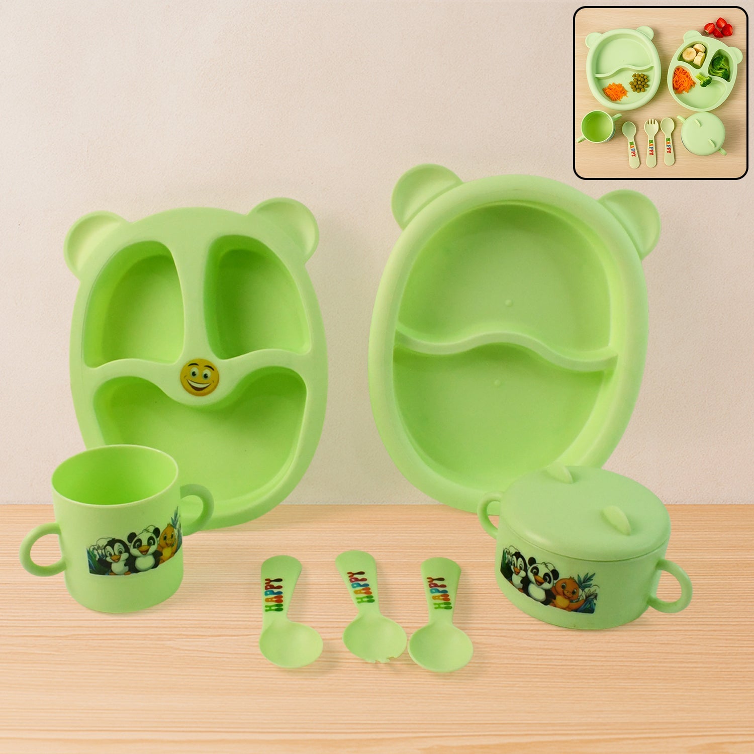 Kids Feeding Dinner (8 Pc Set) Wukusy