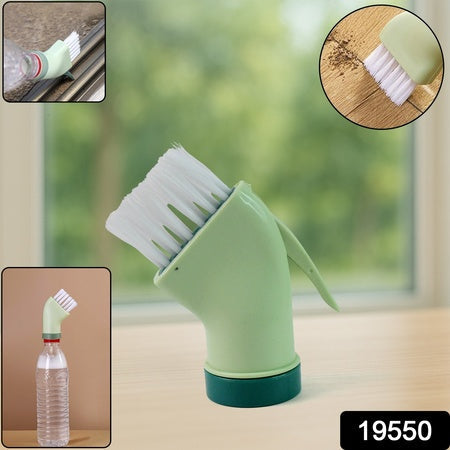 Multipurpose Bottle-connectable Cleaning Brush With Built-in Scraper (1 Pc) Wukusy