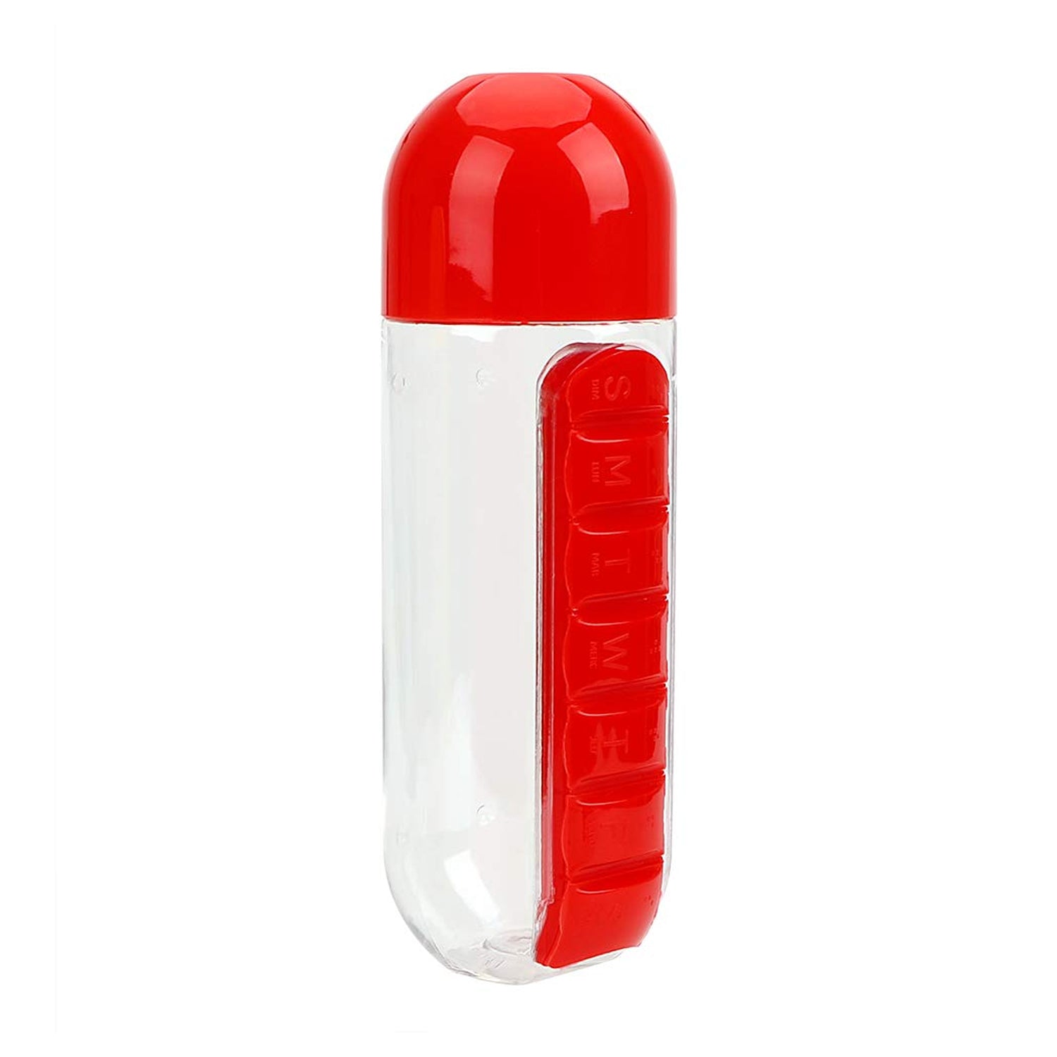 Water Bottle With Built-in 7-day Pill Organizer Approx 900ml (1 Pc) Wukusy
