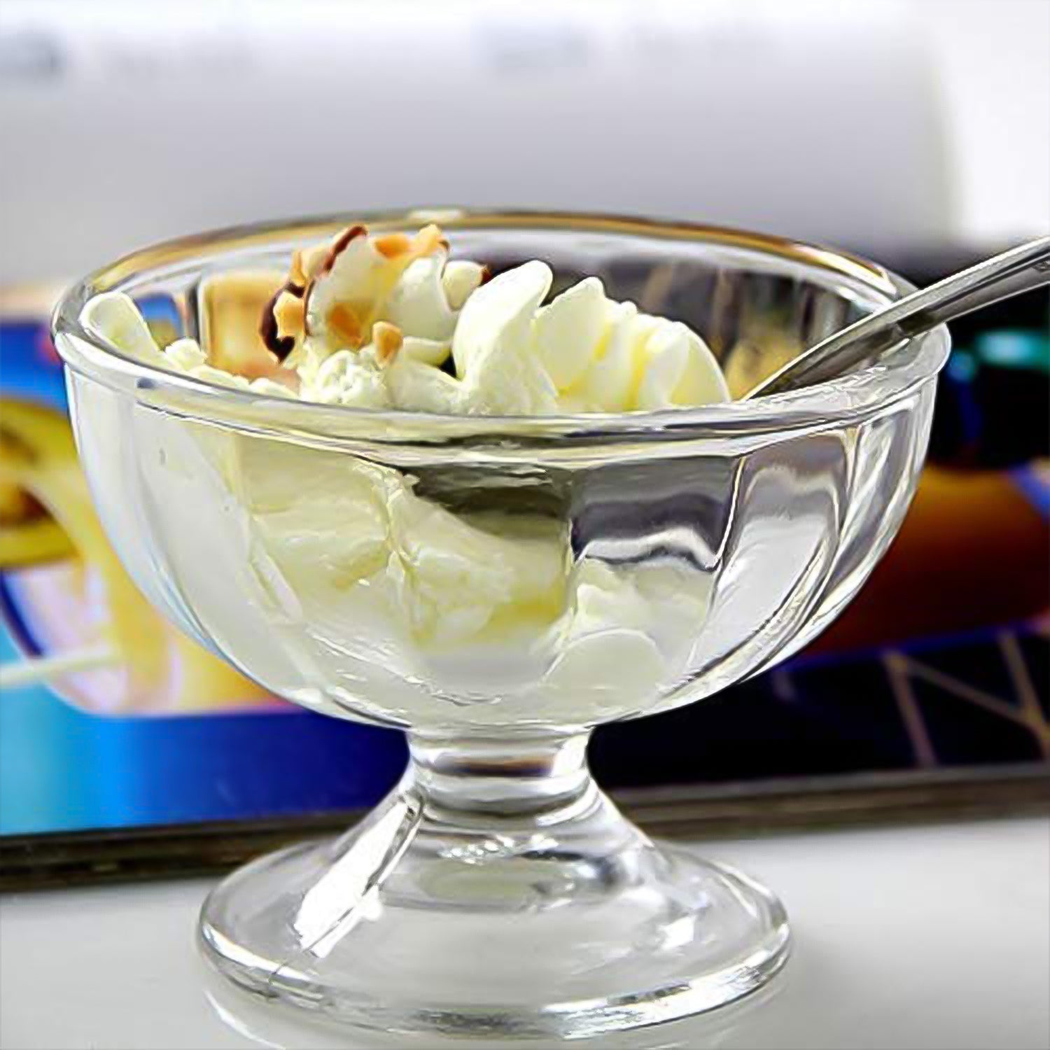 Premium Glass Ice Cream Dessert Bowl 6 Pc Set Wukusy