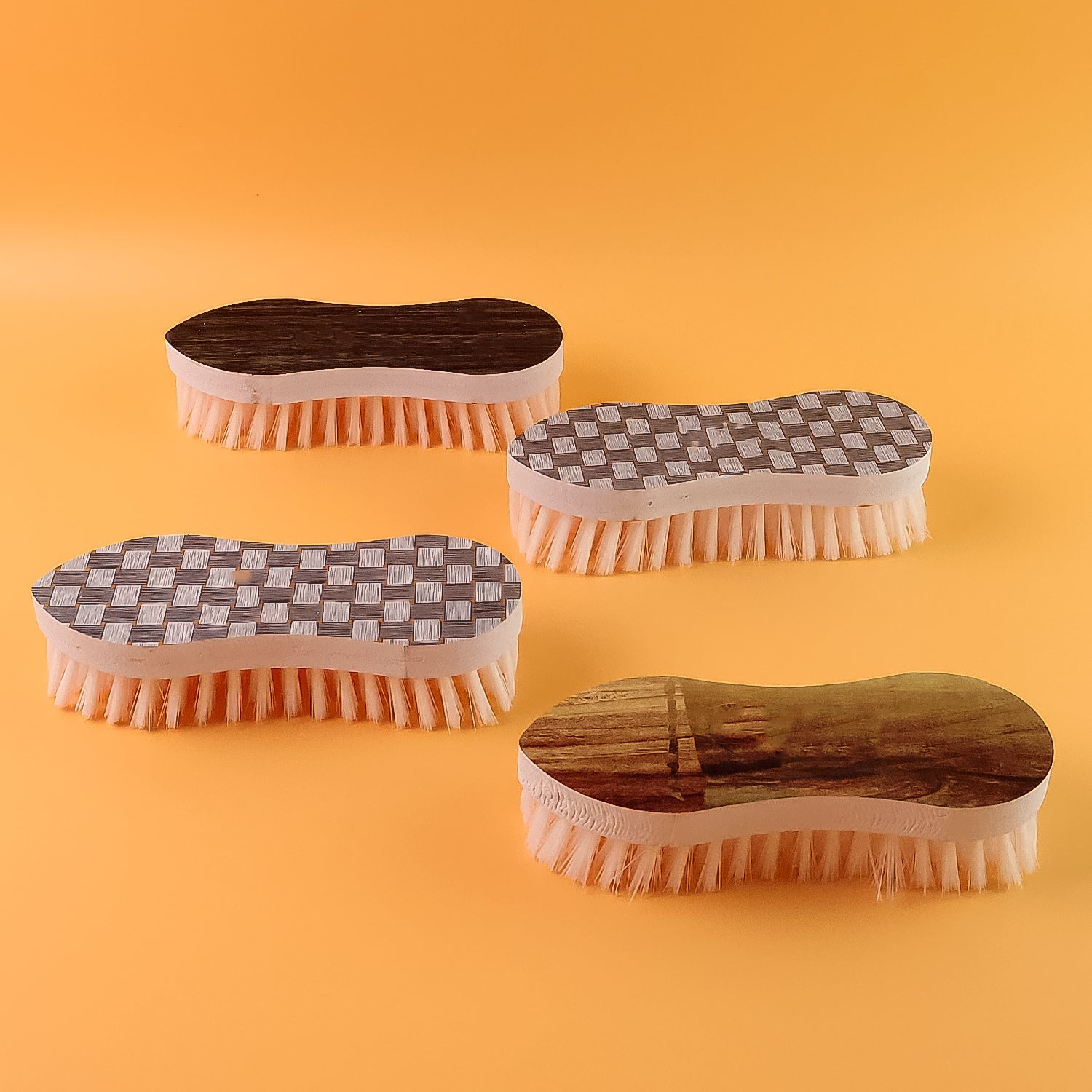 Veepee Ergonomic Curved Laundry Brush Set (4 Pc) Wukusy