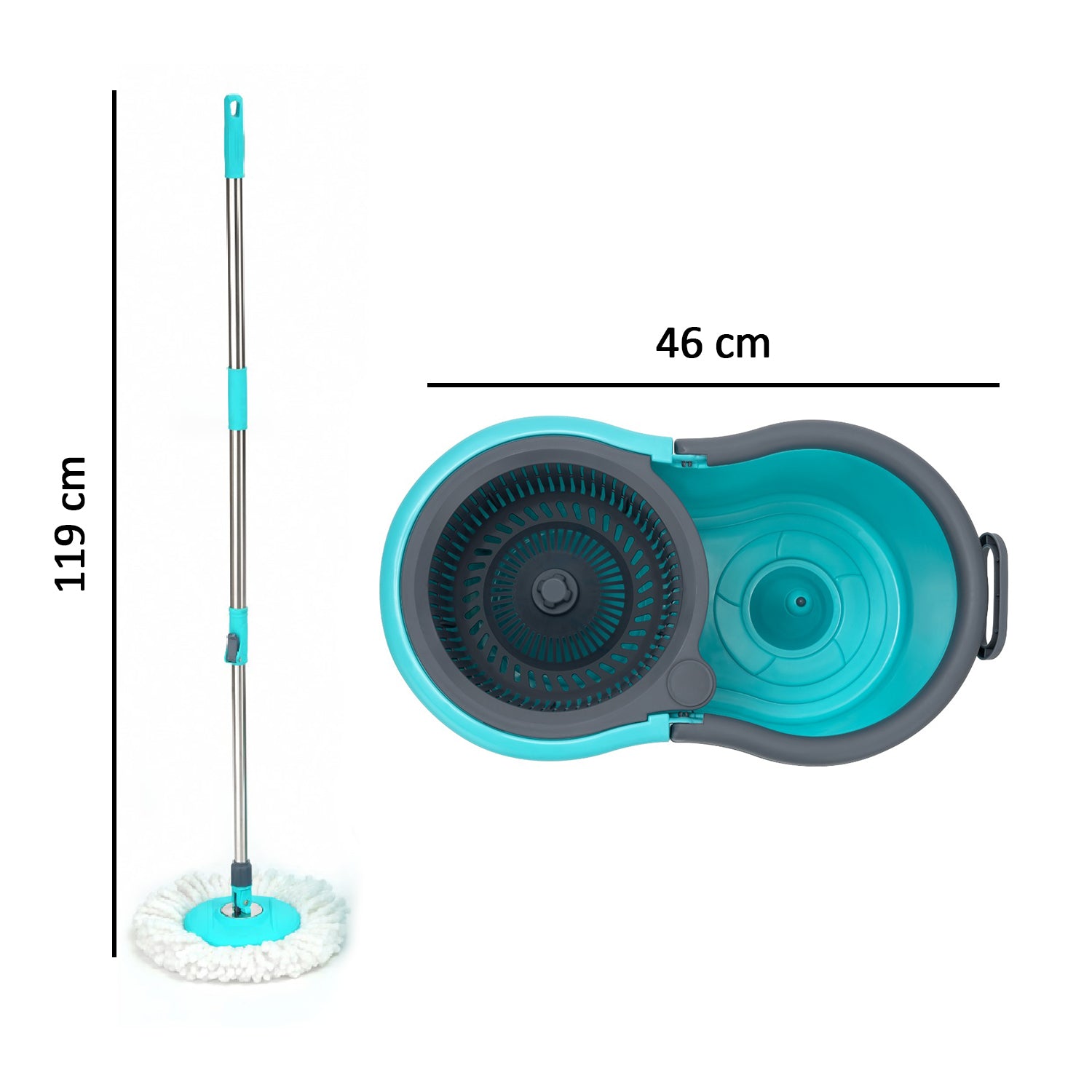 4941 Quick Spin Mop Plastic Spin Bucket Floor Cleaning Easy Wheels  Big Bucket Floor Cleaning Mop With Bucket Wukusy