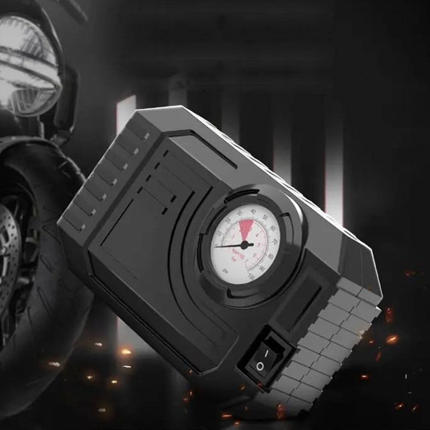 7586 Tire Inflator Portable Air Compressor 12v Small Air Pump For Car Tires Bicycle Balloons Cars Bike Bicycles And Other Inflatables With Led Light (12v) Wukusy