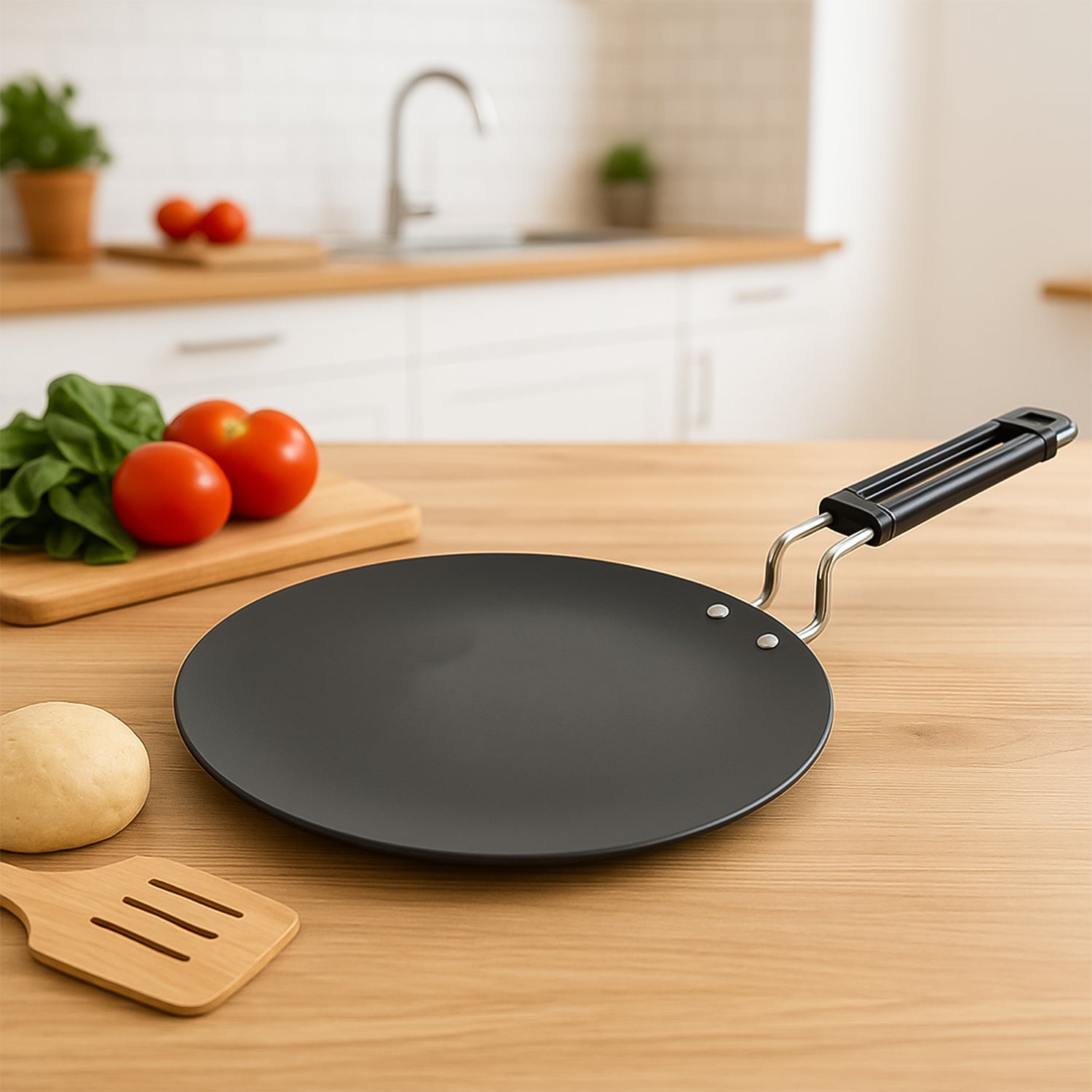 Compact Non-stick Flat Roti Tawa (9 Inch  1 Pc) Wukusy