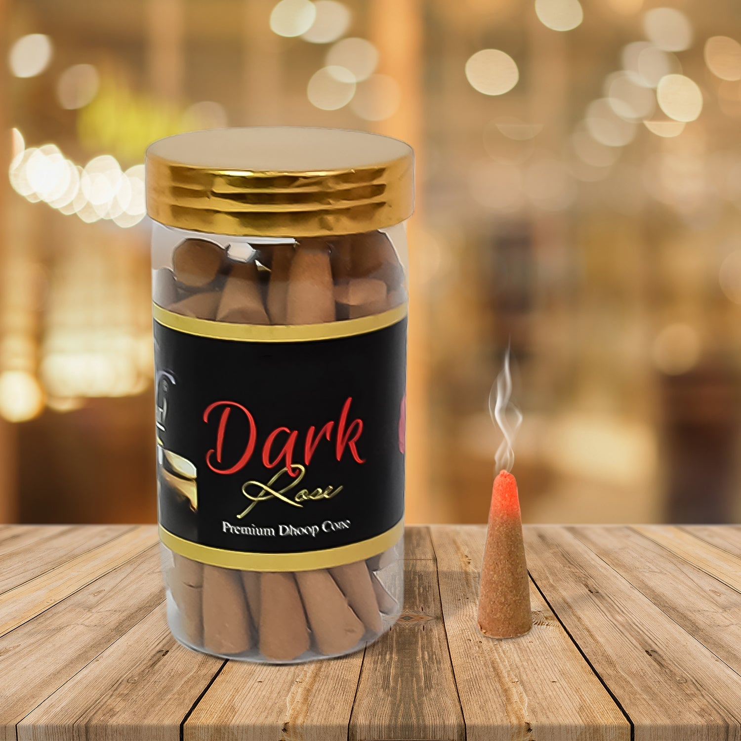 Dark Rose Dhoop Cones Premium Dark Rose Dhoop (120 Gm.) Wukusy