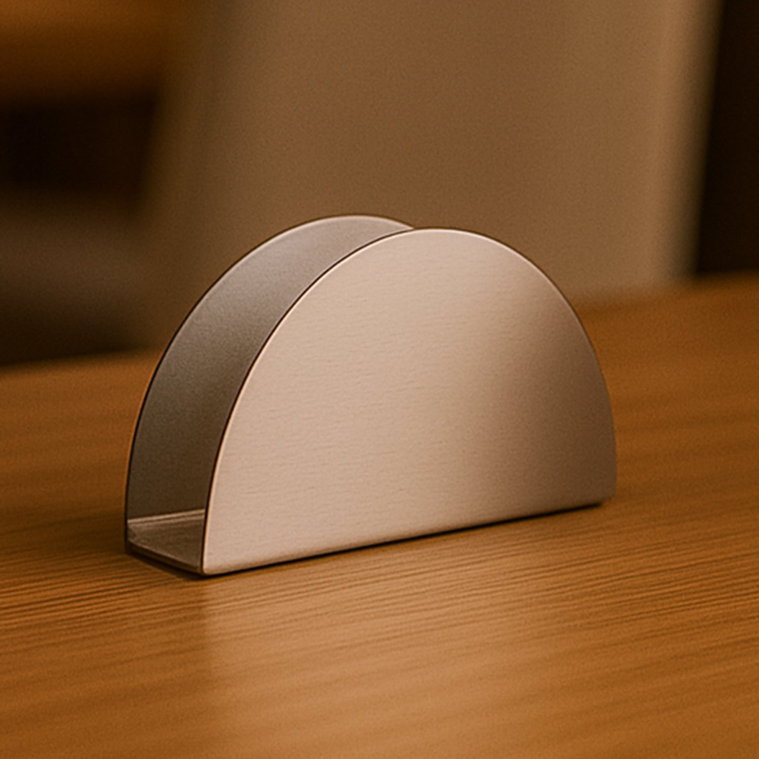 Stainless Steel Half-moon Shaped Tissue Paper Napkin Holder Stand (1 Pc) Wukusy