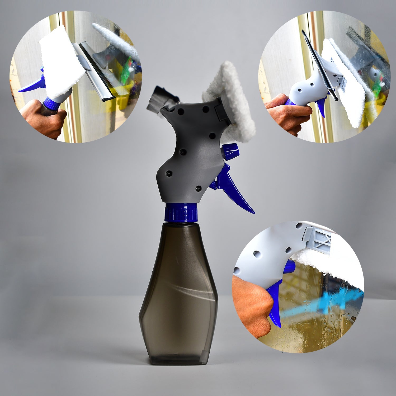 4946 Plastic Easy Glass Cleaner 3 In 1 Spray Type Cleaning Brush Pack Of 1 Wukusy