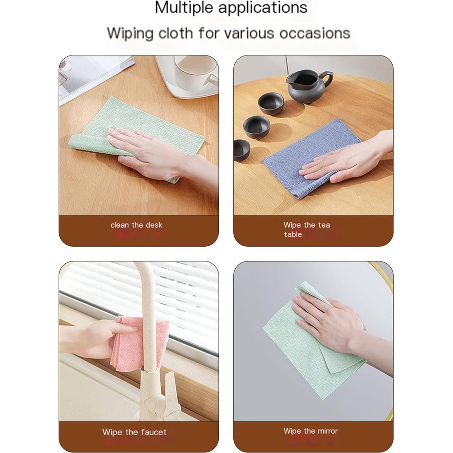 Microfiber Cleaning Cloth With Box Magic Wipe (10 Pcs Set) Wukusy