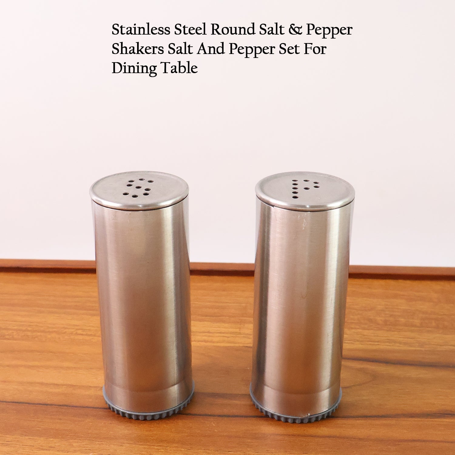 Stainless Steel Salt And Pepper Shaker Set (2 Pc) Wukusy