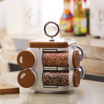 8117 Ganesh Storewell Plastic Spice Rack - Set Of 8 Wukusy