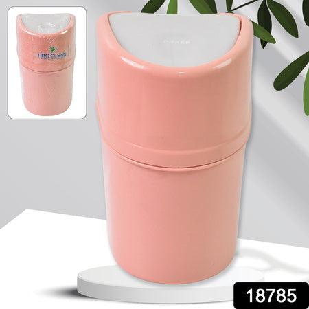 Mini Trash Can Dustbin Plastic Garbage Can With Lid (1 Pc) Wukusy