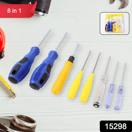 8 In 1 Hand Tool Kit Steel And Plastic Hammer Screwdriver  Tape Wukusy