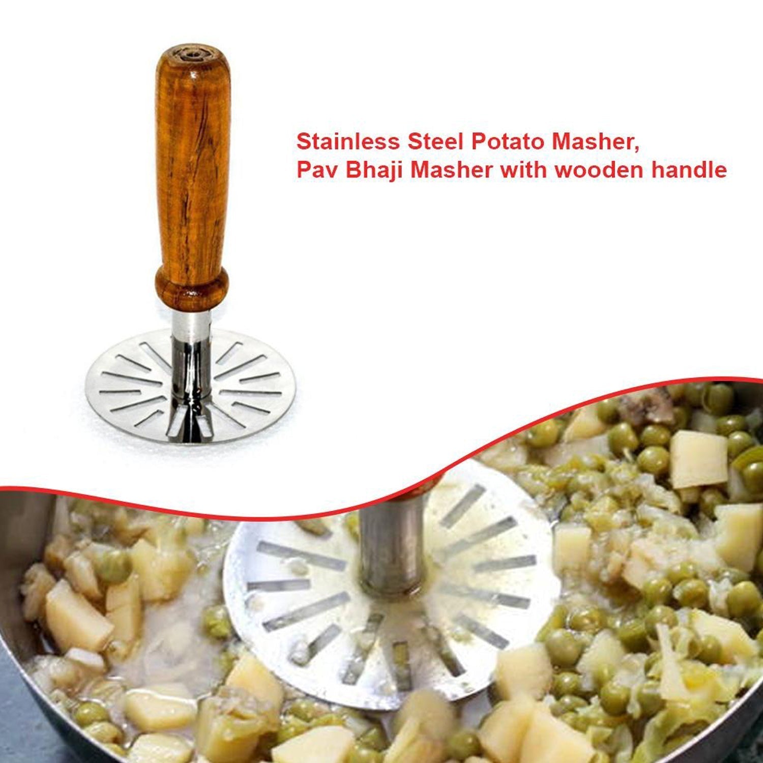 0066 Paubhaji Masher Used In All Kinds Of Household And Kitchen Places For Mashing And Making Paubhajis. Wukusy