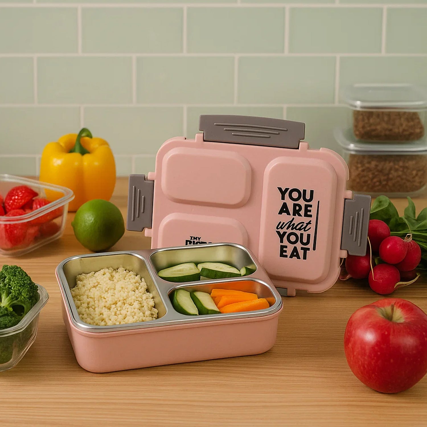 Supermom Premium Stainless Steel Inner Lunch Box (1 Pc) Wukusy