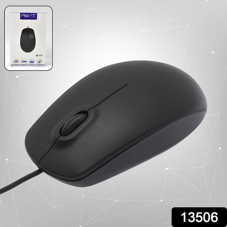Computer  Laptop Wired Optical Mouse M- 111 (1 Pc) Wukusy