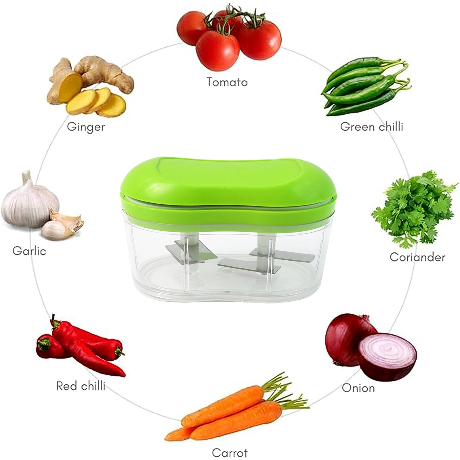 Manual Hand Push Garlic Cutter  Vegetable Chopper (1 Pc) Wukusy