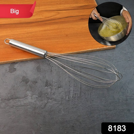 Large Stainless Steel Balloon Whisk  Heavy-duty Kitchen Tool (30cm  1 Pc) Wukusy