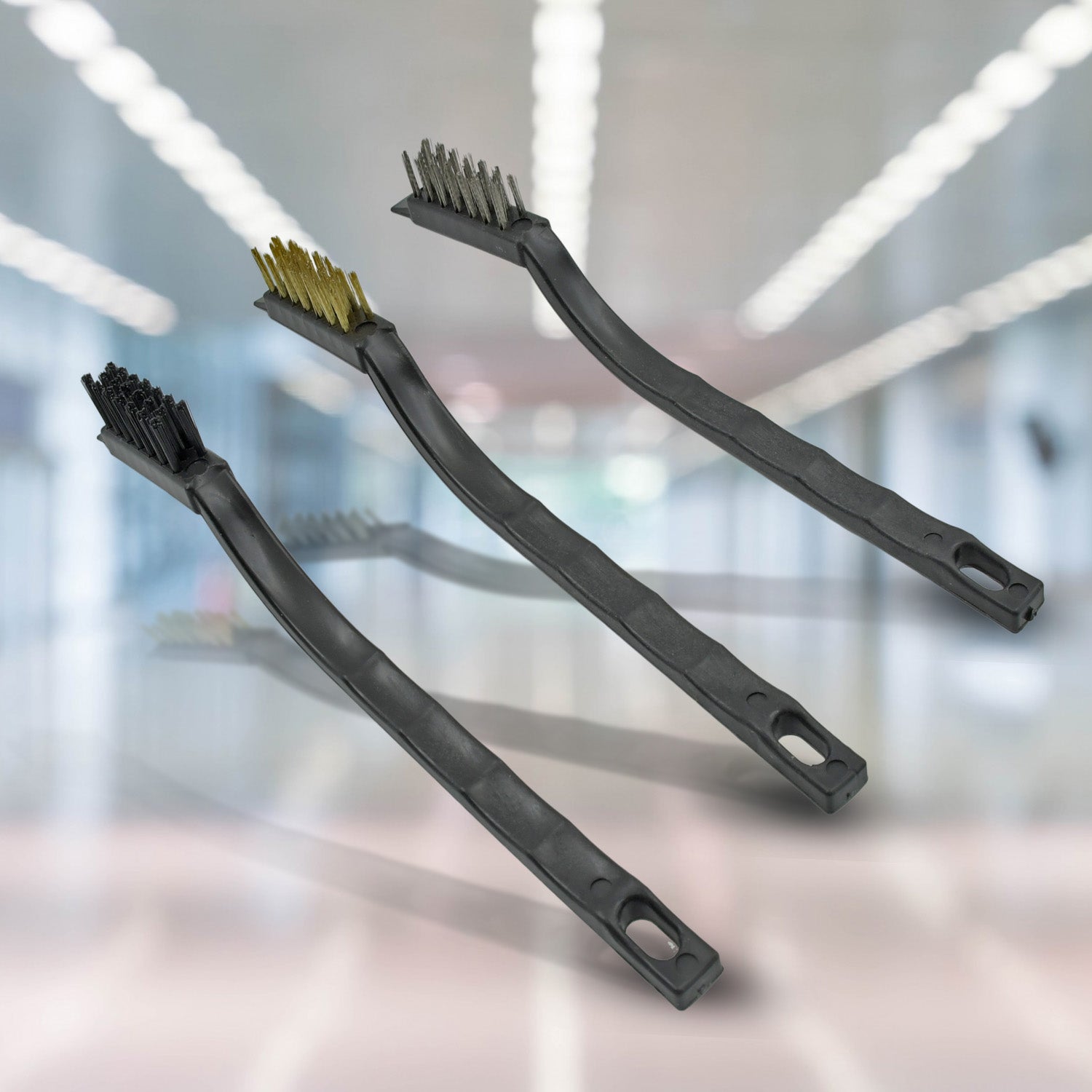 244 -3pcs Mini Wire Brush Set (Steelnylonbrass Brush) Wukusy