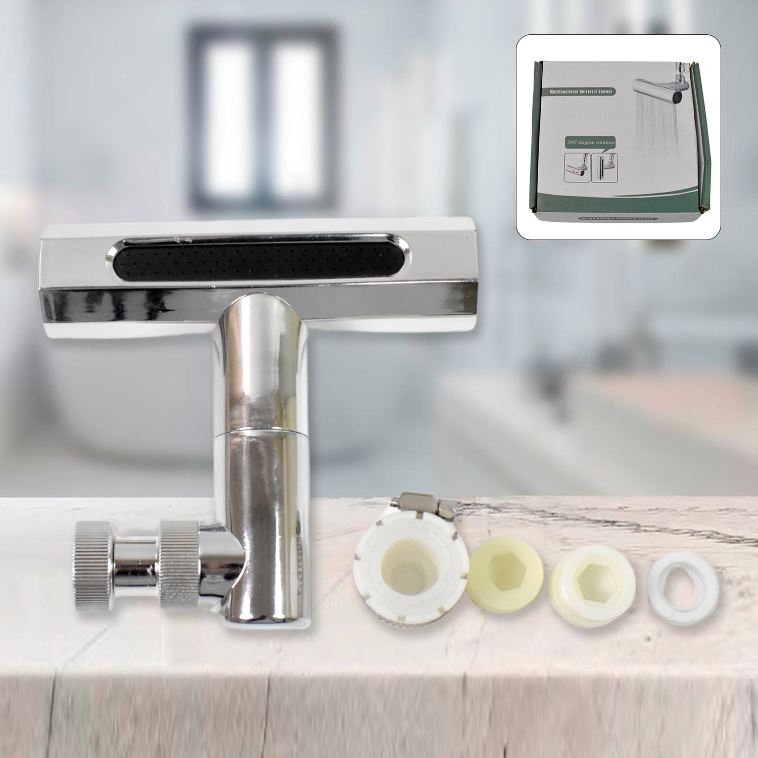 Plastic Multifunctional Universal Shower Head - Adjustable High Pressure  Water Saving (1 Pc) Wukusy