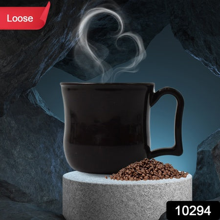 Premium Plastic Coffee  Tea Cups  Mug With Handle(1 Pc  Loose  Black) Wukusy